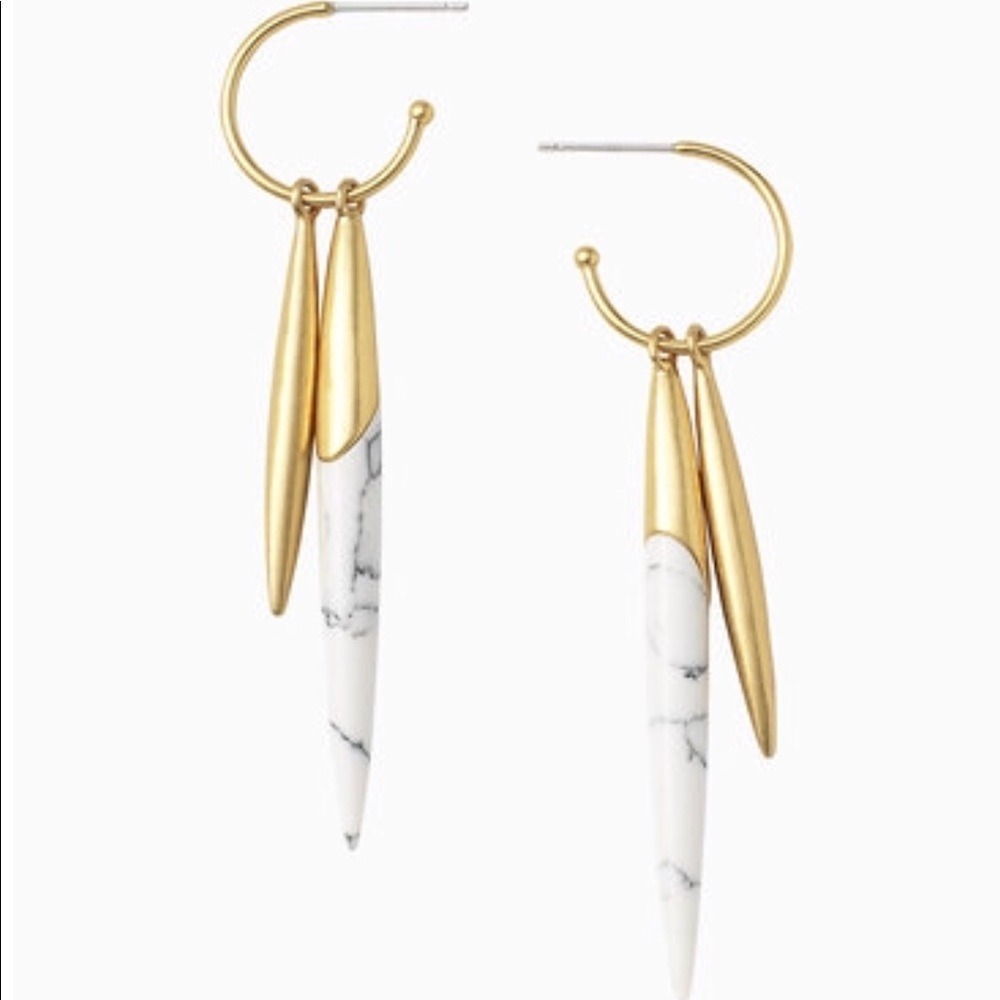 EUC Stella & Dot Quill Drop Earrings